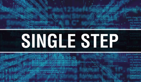Single step with Digital java code text. Single step and Compute
