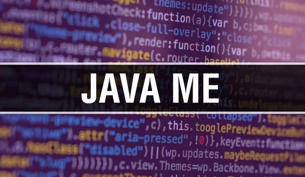 Java ME with Abstract Technology Binary code Background.Digital