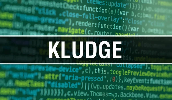 Kludge with Abstract Technology Binary code Background.Digital b