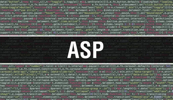 ASP texto escrito em código de programação abstrato tecnologia backgro — Fotografia de Stock