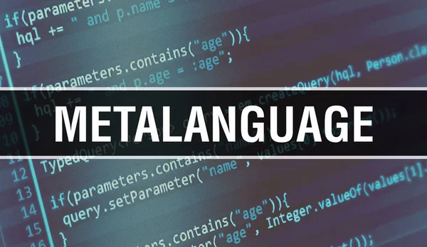 Metalanguage concept illustration using code for developing prog