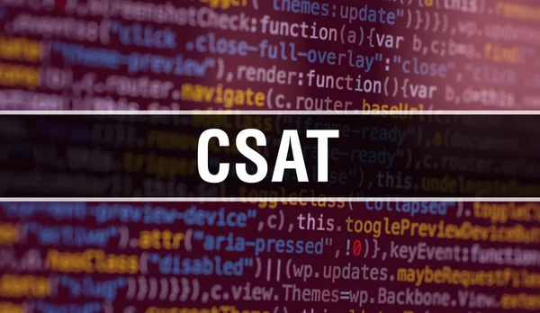 CSAT with Abstract Technology Binary code Background.Digital bin