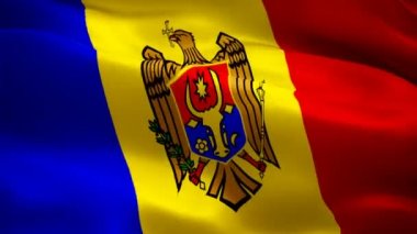 Moldova bayrağı rüzgarda sallanıyor. Gerçekçi Moldova Bayrağı geçmişi. Moldova Bayrak Döngüsü Kapanışı 1080p Tam Hd 1920x1080 görüntü. Moldova Eu Avrupa ülkesinin video görüntüleri film ve haberlere yansıdı