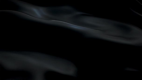 Видео Черным Флагом Машущее Ветром Реалистичный Темный Фон Black Fire — стоковое видео