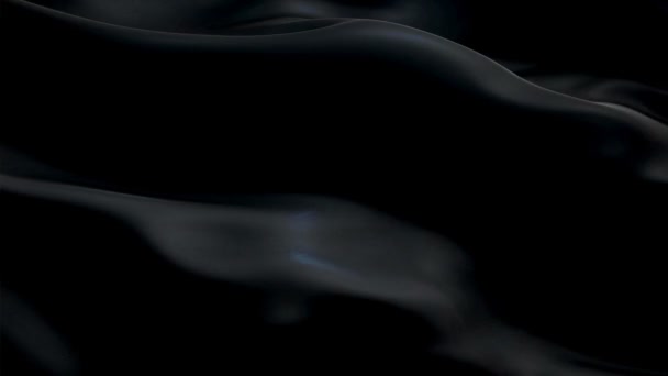 Чорний Прозорий Прапор Махає Темний Прапор Махає Барвиста Чорна Безшовна — стокове відео