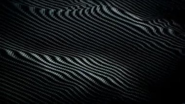 Rüzgarda sallanan karbon dalgalı arka plan videosu. Gerçekçi Kara Çelik yelek arka planı. Karbon Bayrak Döngüsü 1080p Full Hd 1920x1080 görüntü. Modern, karbon rengi yapısı, koyu karbon atomları