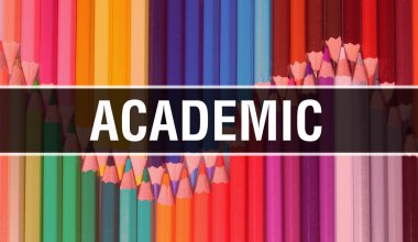 Akademik konsept illüstrasyon Educ ile Okula Dönüş afişi üzerine