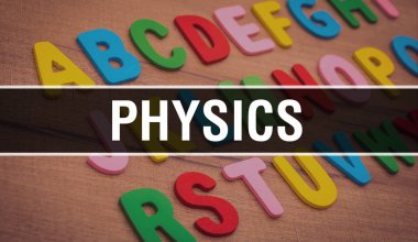 Okula Dönüş konsepti olan fizik konsepti. Abstra