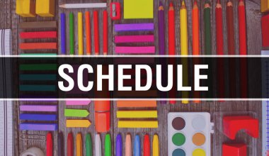 Okul duvarkağıdına dönüş metnini ayarla. Zamanlama ve Okul