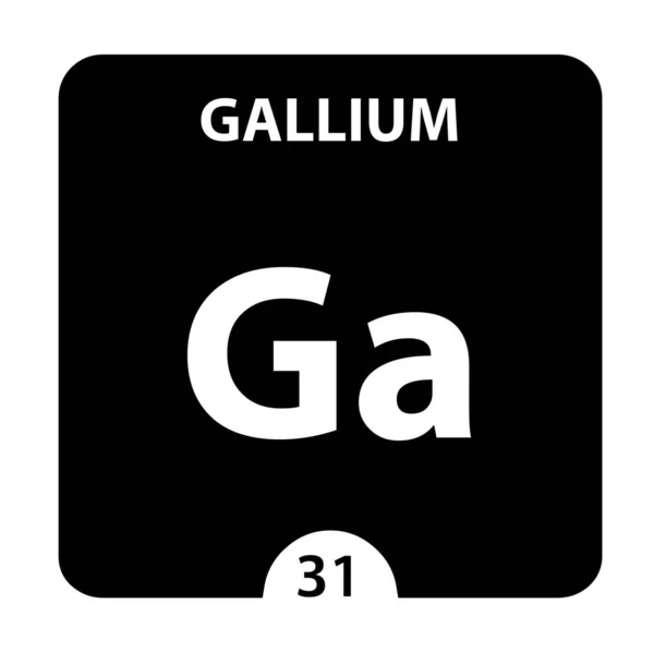 Gallium-Symbol. Zeichen Gallium mit Ordnungszahl und Atomgewicht — Stockfoto