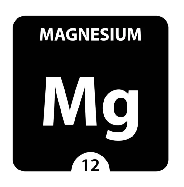 Magnesium symbool. Teken Magnesium met atoomnummer en atoomnummer w — Stockfoto