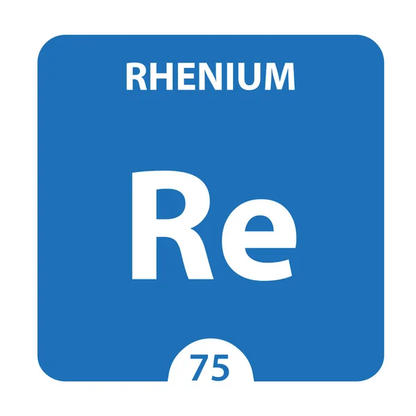 Renium Chemical 75 - елемент періодичної таблиці. Молекула і густина — стокове фото