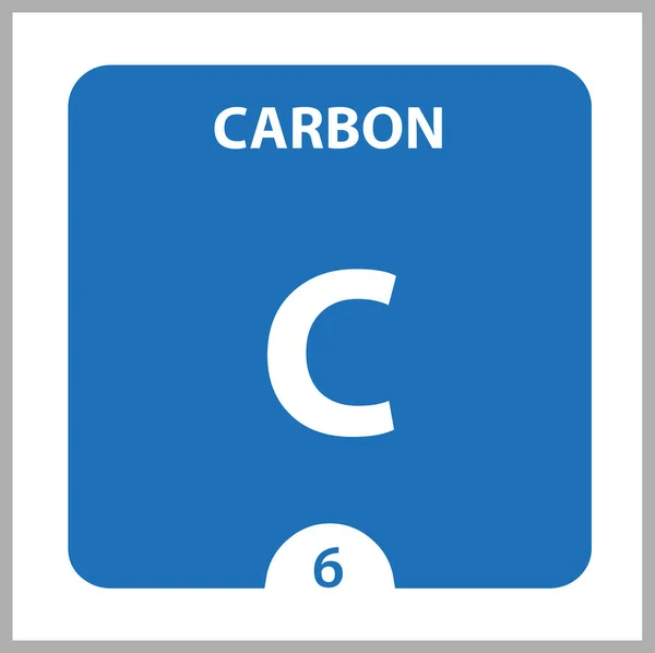 Carbono Químico 6 elemento de tabela periódica. Molécula e Commun — Fotografia de Stock