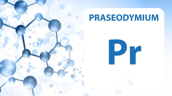 Praseodymium 59 element. Alkaline earth metals. Chemical Element