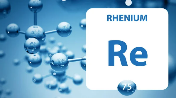 Rénium Re, kémiai elem jel. 3d renderelés izolált whit — Stock Fotó
