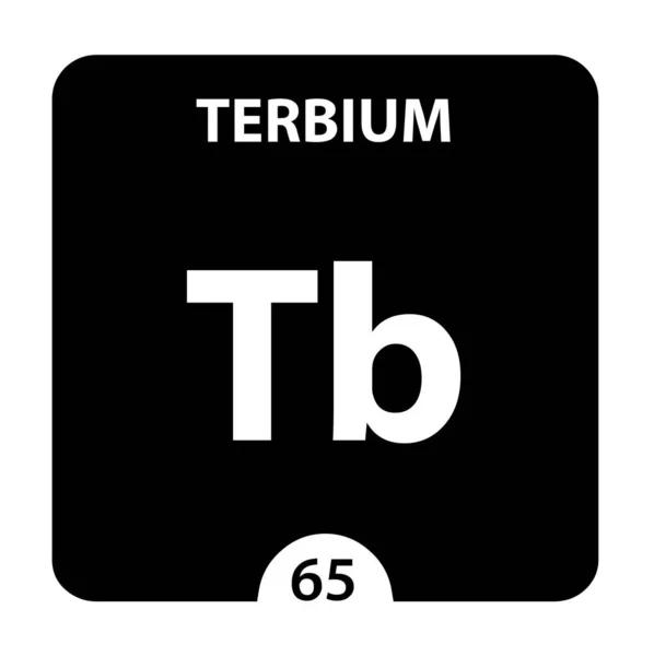 Symbol terbium. Podpisz Terbium z liczbą atomową i wagą atomową — Zdjęcie stockowe