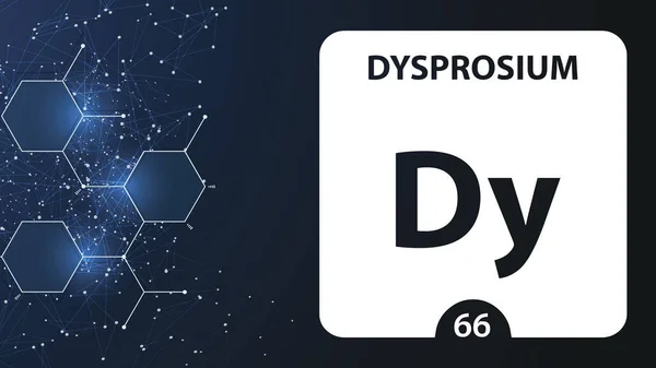 Dysprosium 66 élément. Métaux alcalins de terre. Élément chimique o — Photo