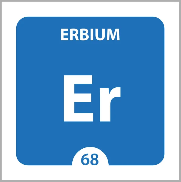 Erbium Chemical 68 elemento de tabela periódica. Molécula e Comu — Fotografia de Stock