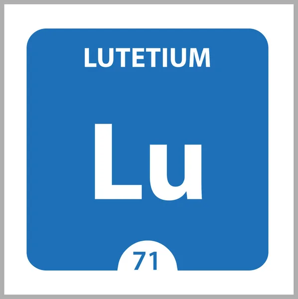 Lutetium Chemical 71 element van periodiek systeem. Molecuul en Com — Stockfoto