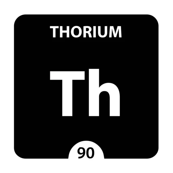 Toriumsymbol. Skriv Thorium med atomnummer och atomvikt — Stockfoto