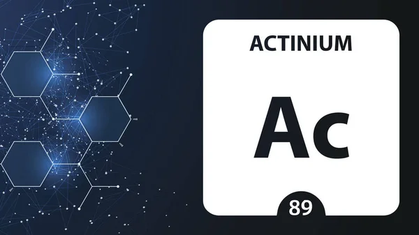 Actinium 89 elem. Alkáliföldfémek. Kémiai elem: — Stock Fotó