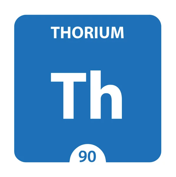 Thorium Chemical 90 element van periodiek systeem. Molecuul en communicatie — Stockfoto