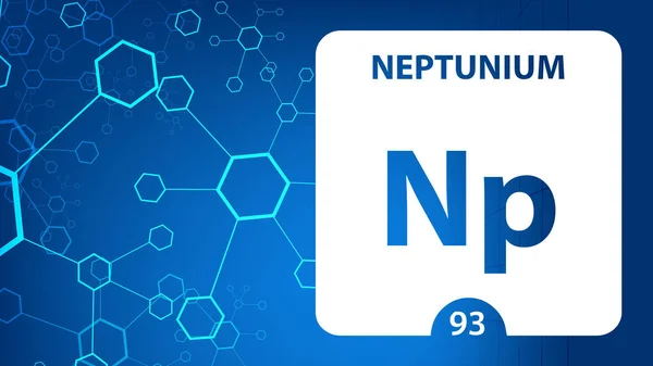 Neptunium 93 element. Alkalische aardmetalen. Chemisch element van — Stockfoto