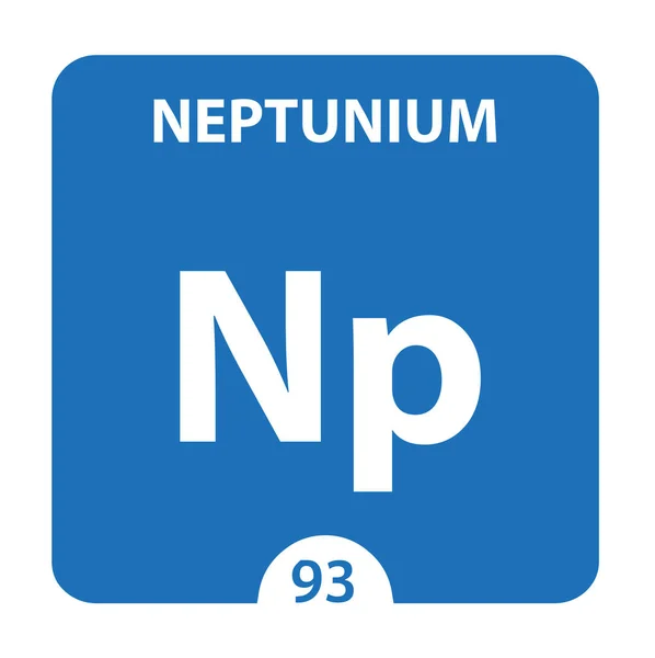 Neptun Chemical 93 pierwiastek układu okresowego. Molekuła i Co — Zdjęcie stockowe