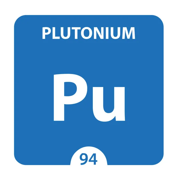 Plutónium Chemical 94 eleme periódusos rendszer. Molekula és Co. — Stock Fotó