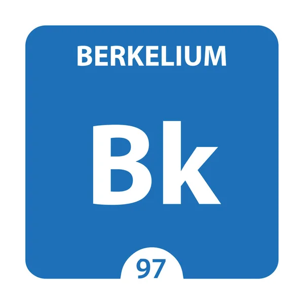 Беркелій Хімік 97 - елемент періодичної таблиці. Молекула і співпраця — стокове фото