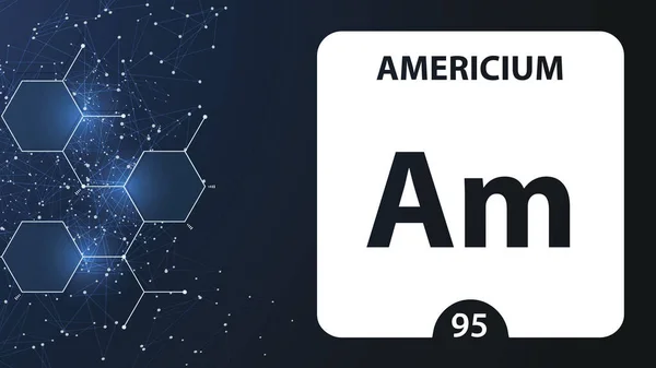 Americium 95 élément. Métaux alcalins de terre. Élément chimique de — Photo