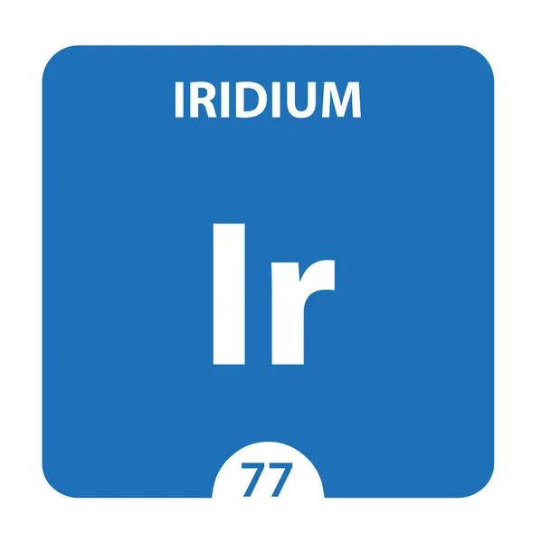 Iridium Chemical 77 element van periodiek systeem. Molecuul en communicatie — Stockfoto