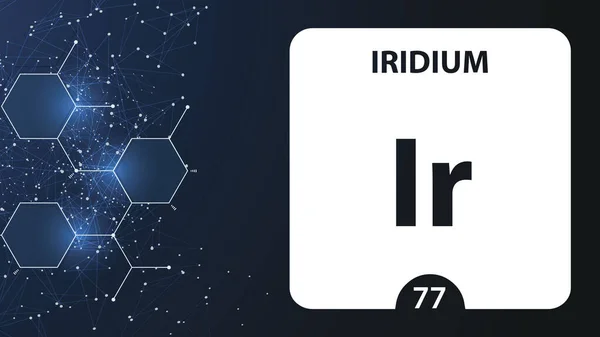 Iridium 77 element. Alkalische aardmetalen. Chemisch element van M — Stockfoto