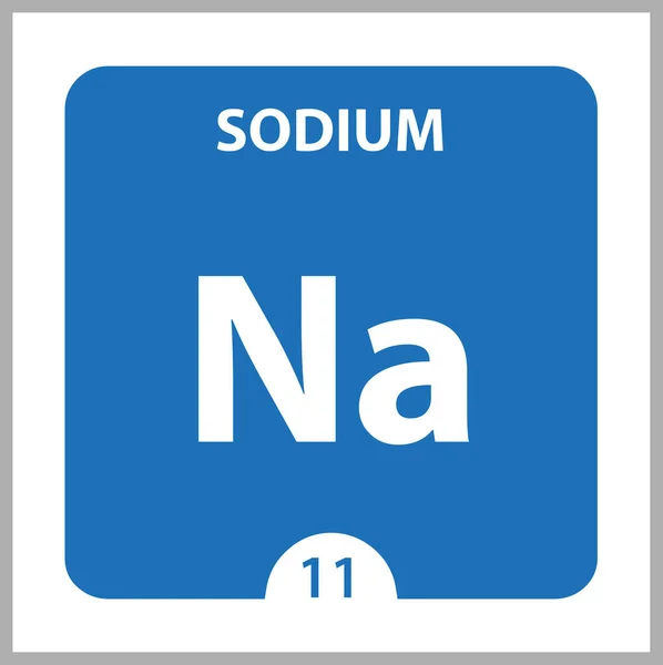 Produto químico de sódio 11 elemento de tabela periódica. Molécula e Comu — Fotografia de Stock