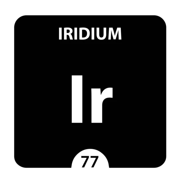 Iridium symbol. Skriv Iridium med atomnummer och atomvikt — Stockfoto