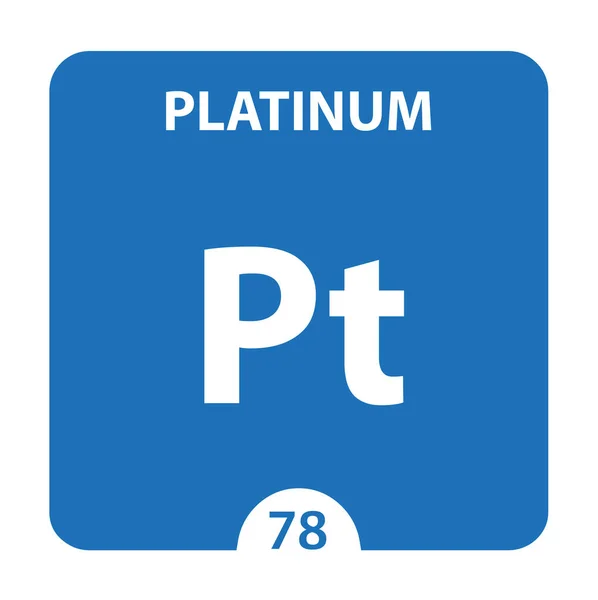 Platinum Chemical 78 elemento de tabla periódica. Molécula y Com —  Fotos de Stock