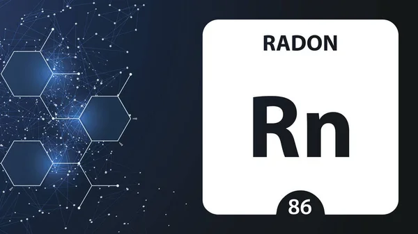 Radon 86 element. Alkalische aardmetalen. Chemisch element van de mens — Stockfoto