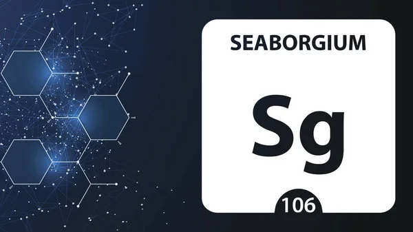 Seaborgium 106 elem. Alkáliföldfémek. Kémiai elem — Stock Fotó