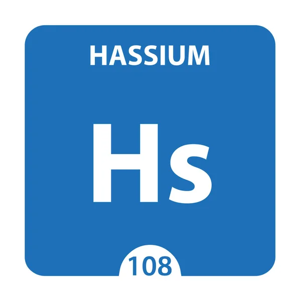 Hassium Chemical 108 - елемент періодичної таблиці. Молекула і кум — стокове фото