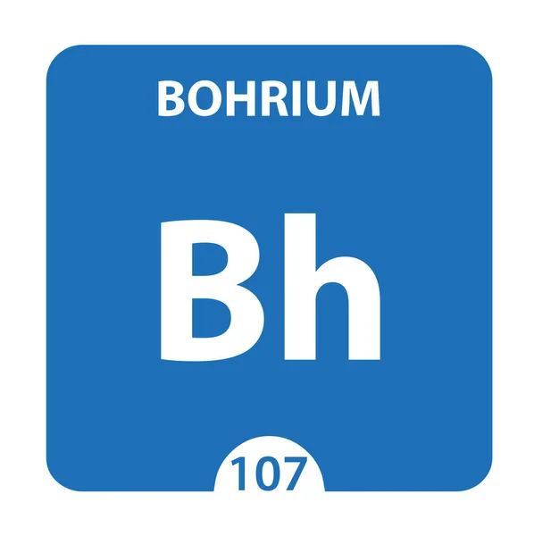 Bohrium Chemical 107 - елемент періодичної таблиці. Молекула і кум — стокове фото