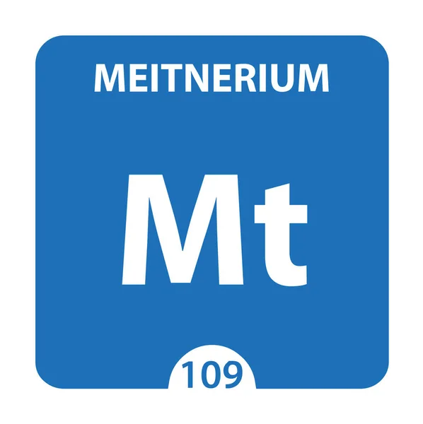 周期表のMientinerium Chemical 109要素。分子と — ストック写真