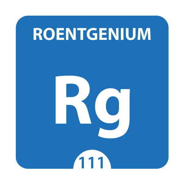 Roentgenium Chemical 111 elemento de tabela periódica. Molécula e — Fotografia de Stock