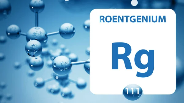 로엔 티 늄 RG, 화학 원소 신호. 고립된 3D 렌더링 — 스톡 사진