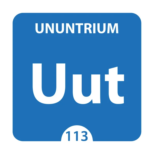주기율표의 113 족 화학 원소 인 unununtrium chemical 113. 분자와 C — 스톡 사진