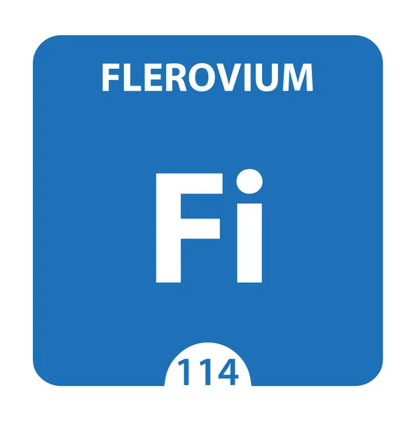 Flerovium Chemical 114 elemento de tabela periódica. Molécula e C — Fotografia de Stock