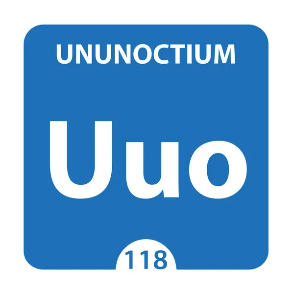 Ununócio Químico 118 elemento de tabela periódica. Molécula — Fotografia de Stock