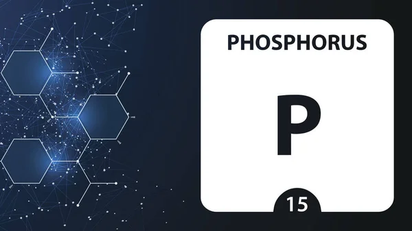 Fosfor 15 element. Alkalische aardmetalen. Chemisch element o — Stockfoto