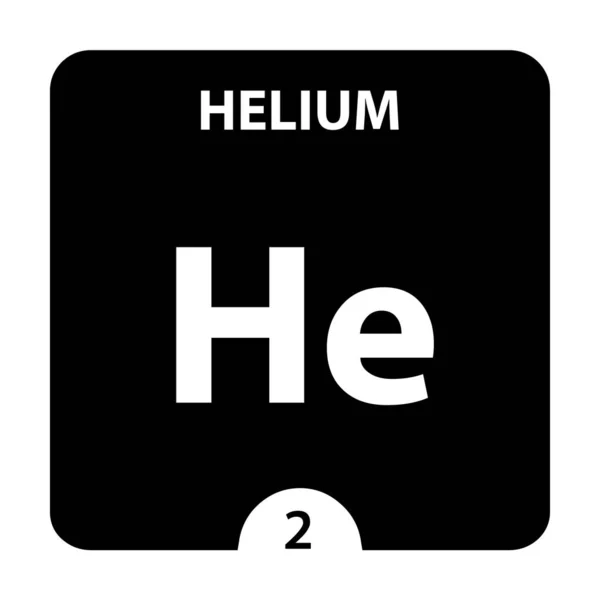 Symbole d'hélium. Signe Hélium avec numéro atomique et poids atomique . — Photo