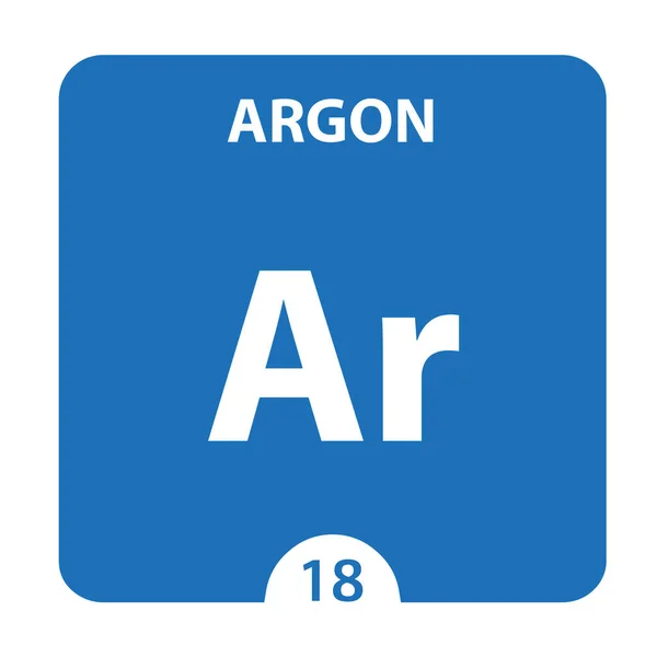 Argon Chemical 18 élément du tableau périodique. Molécule Et Commun — Photo