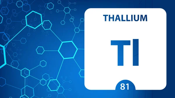 Thallium 81 element. Alkalische aardmetalen. Chemisch element van — Stockfoto